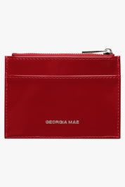 THE DAISY CARD WALLET - PATENT CHERRY