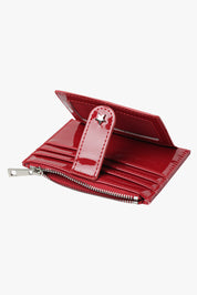 THE DAISY CARD WALLET - PATENT CHERRY
