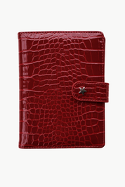 THE SOHO PASSPORT WALLET - CHERRY CROC