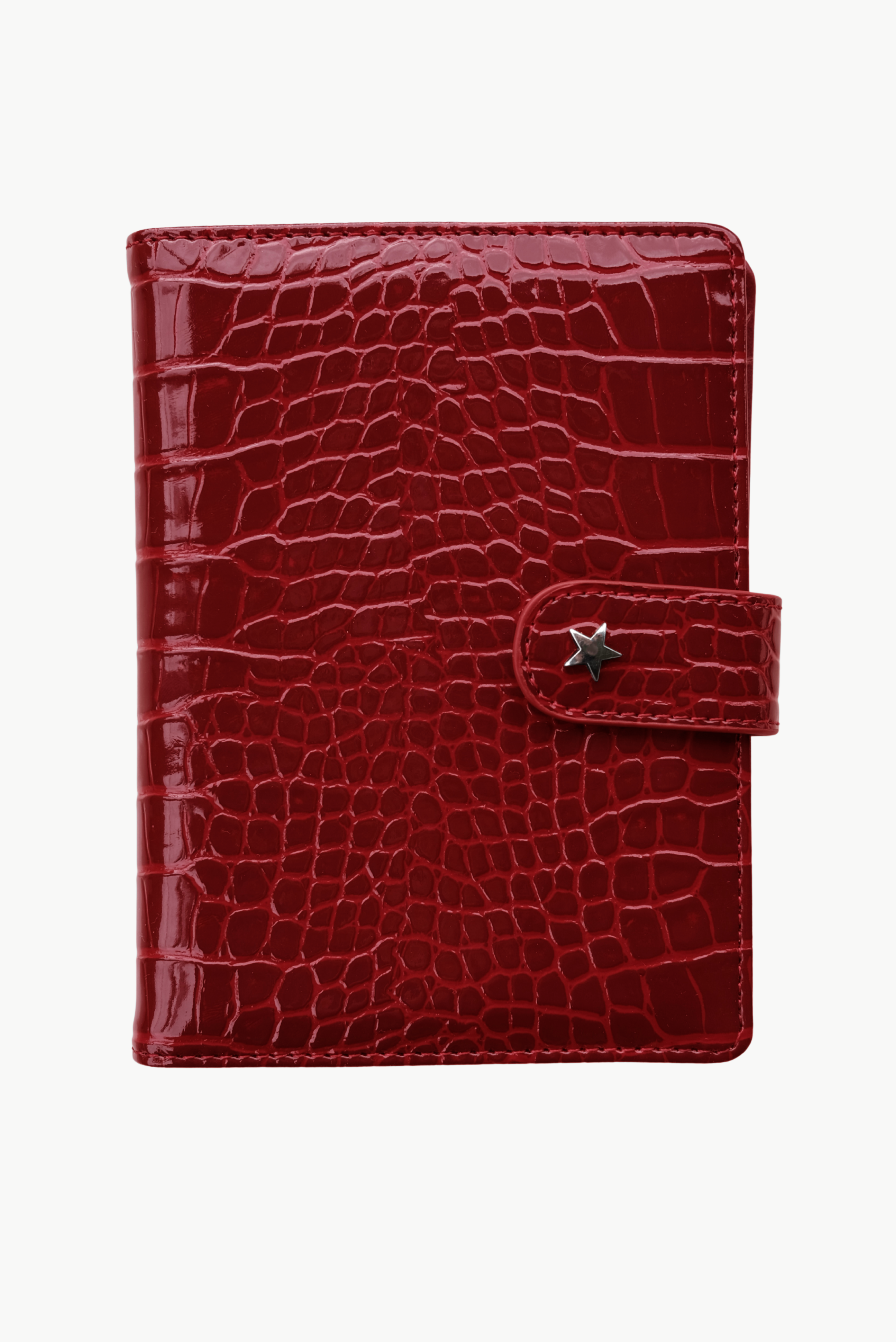 THE SOHO PASSPORT WALLET - CHERRY CROC