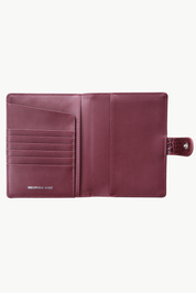 THE SOHO PASSPORT WALLET - BURGUNDY CROC
