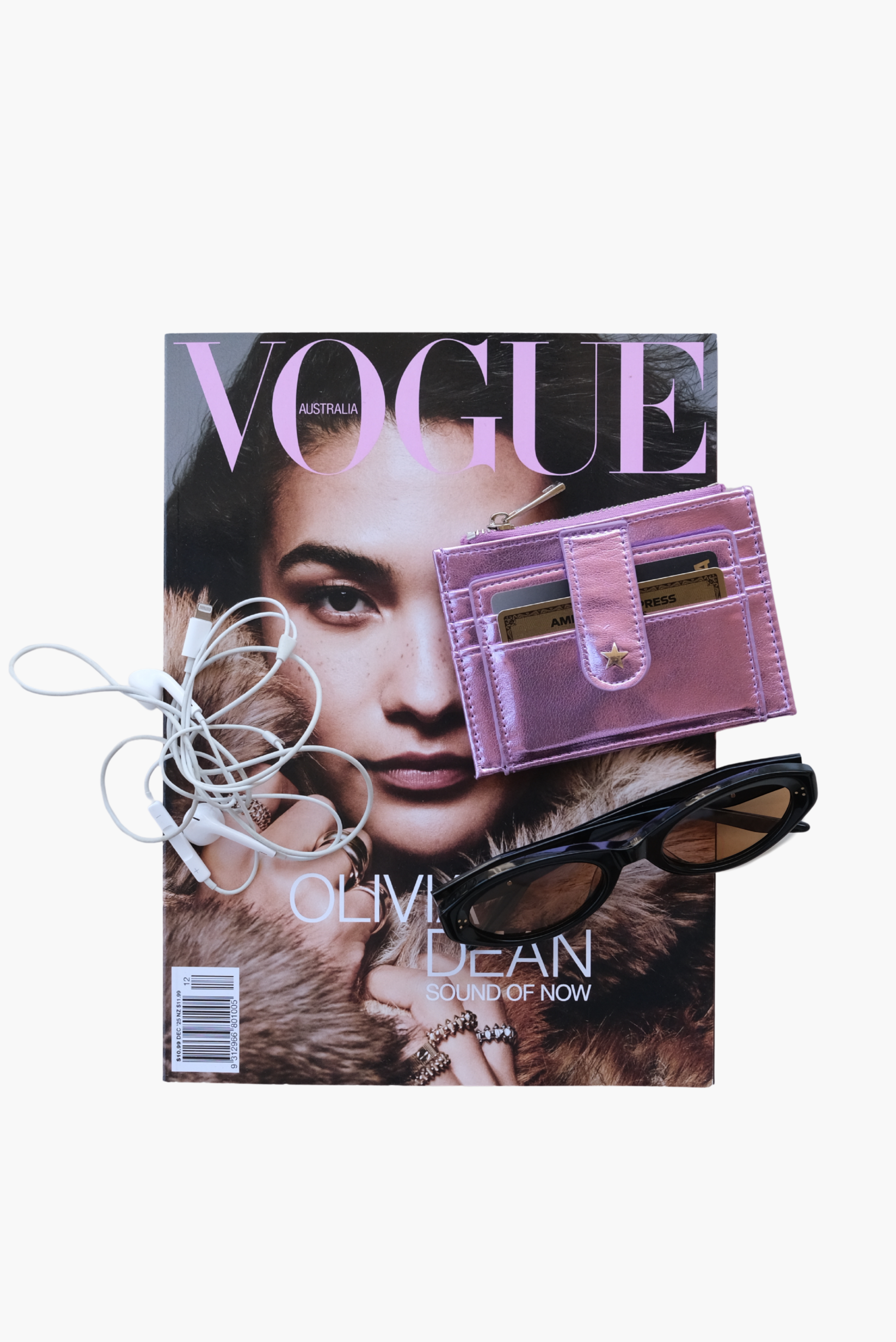 THE DAISY CARD WALLET - METALLIC LILAC