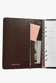 The Mara Planner Cover A5 - Chocolate Croc