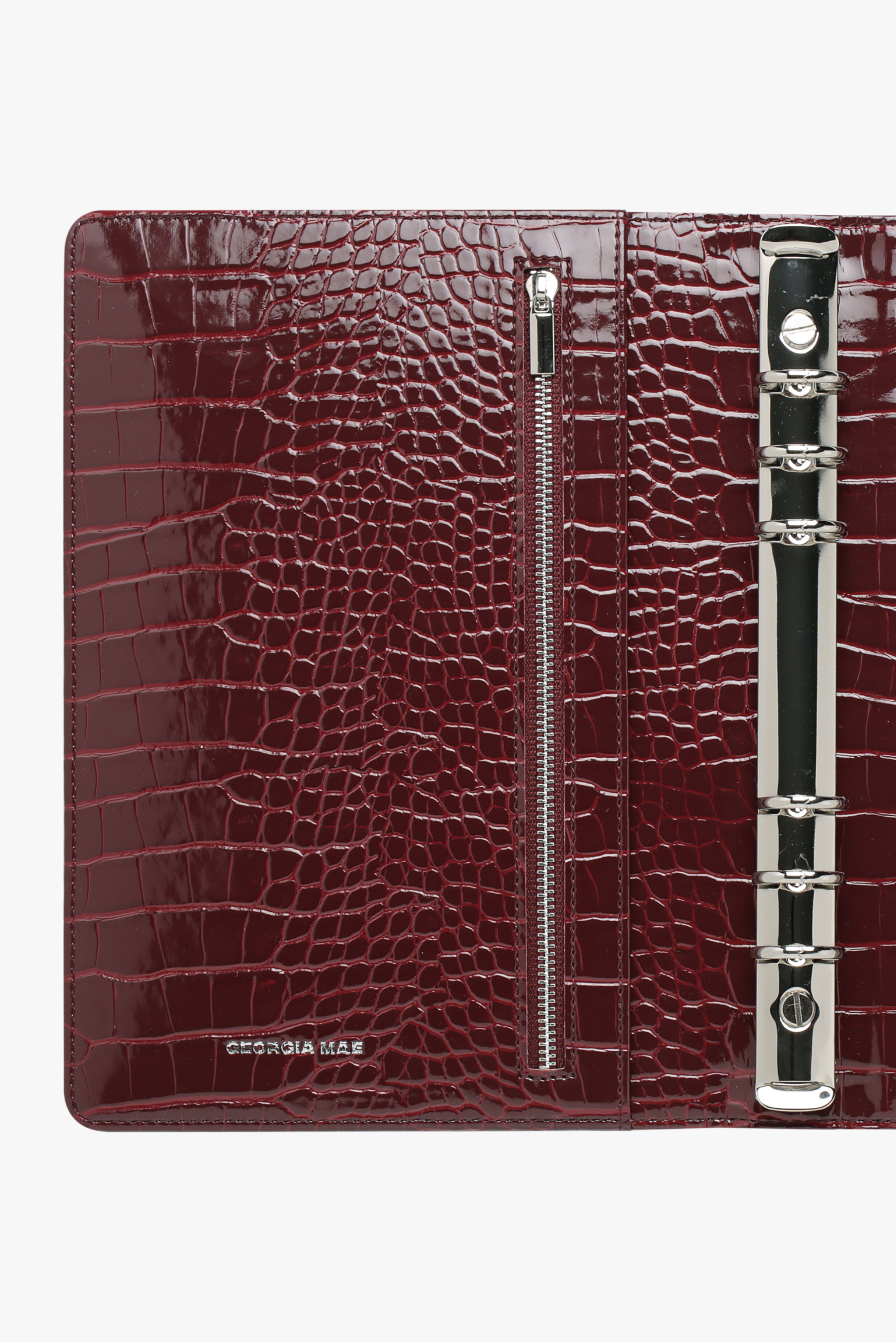 THE MARA PLANNER COVER - BURGUNDY CROC