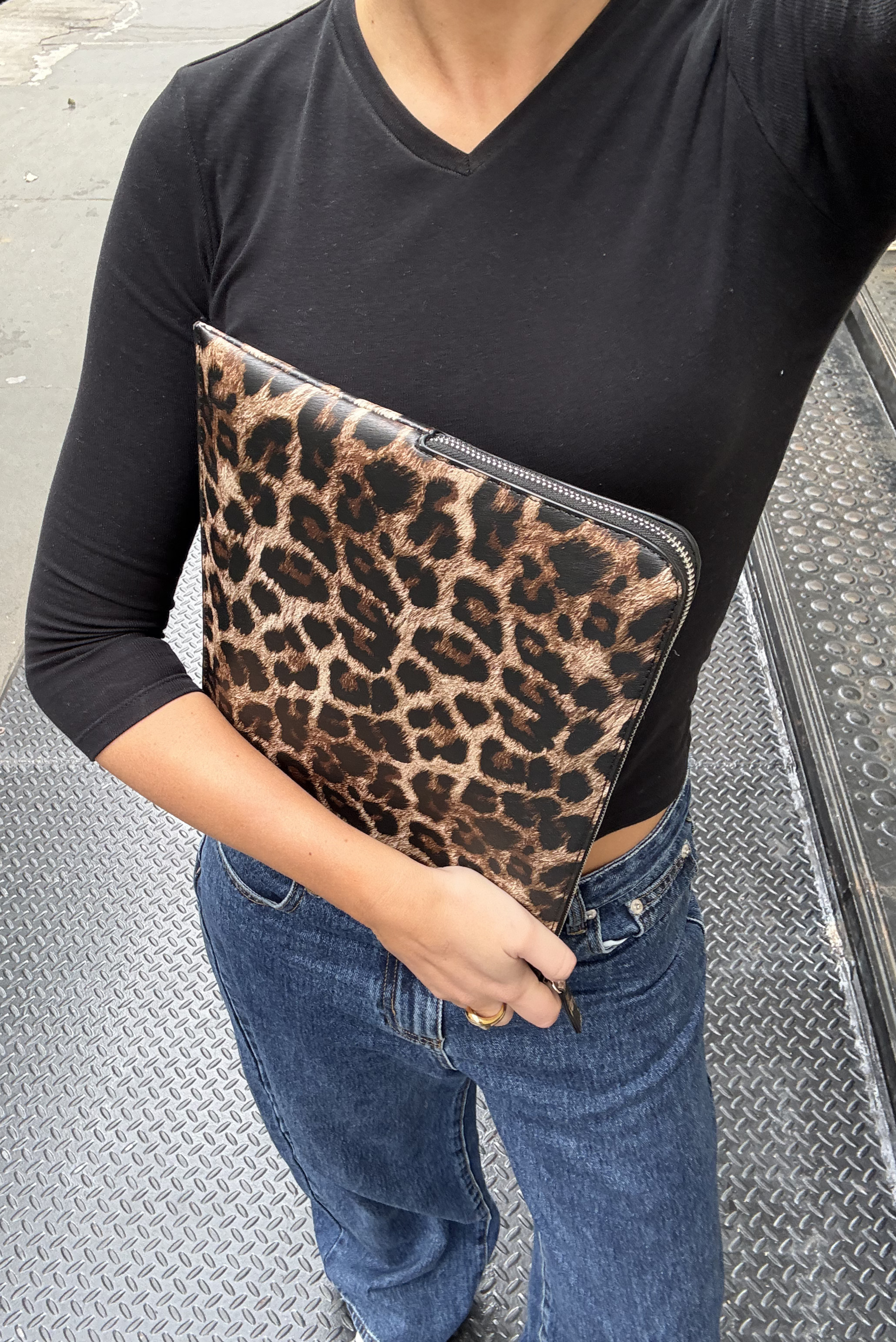 The Zoe Laptop Sleeve - Leopard