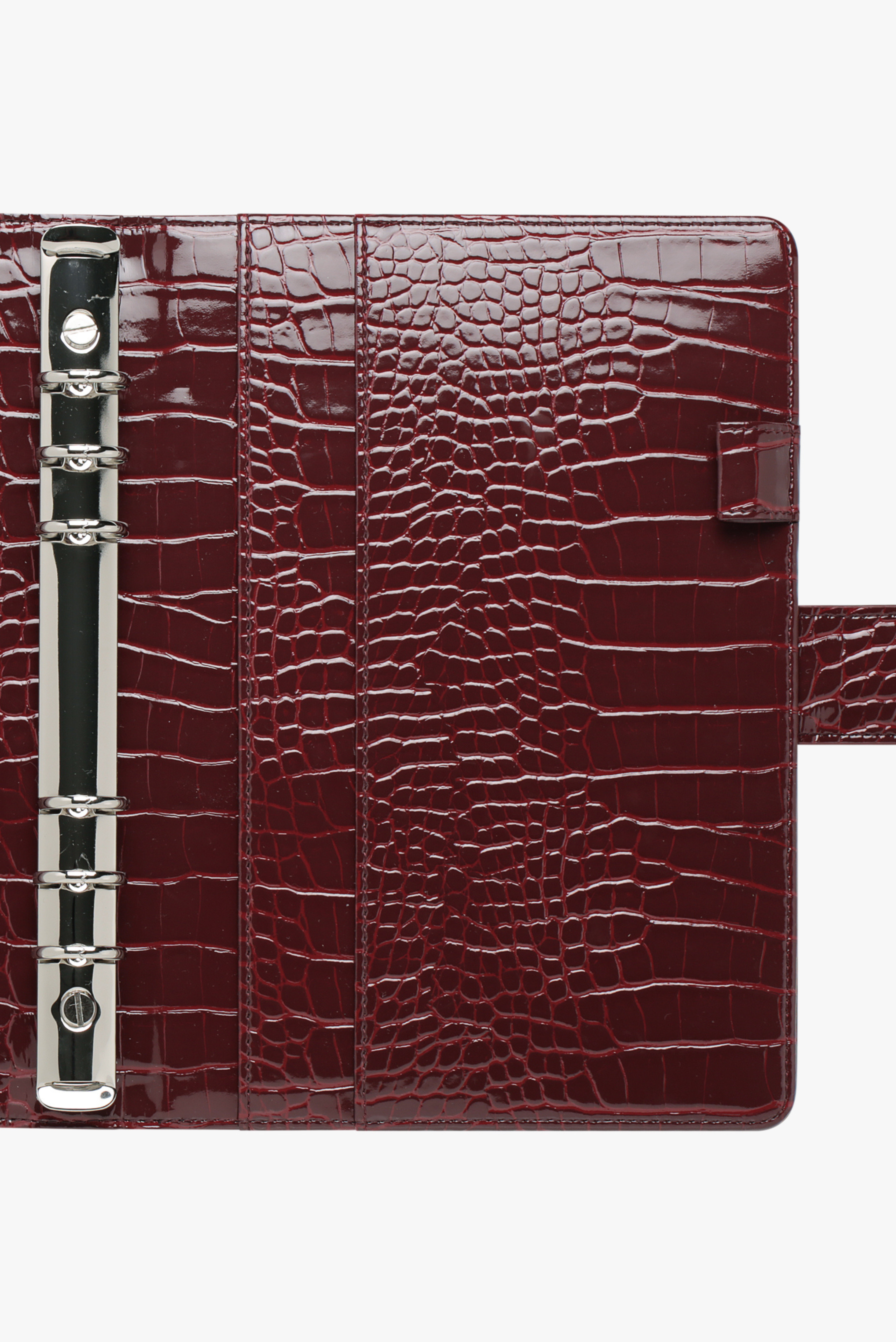 THE MARA PLANNER COVER - BURGUNDY CROC