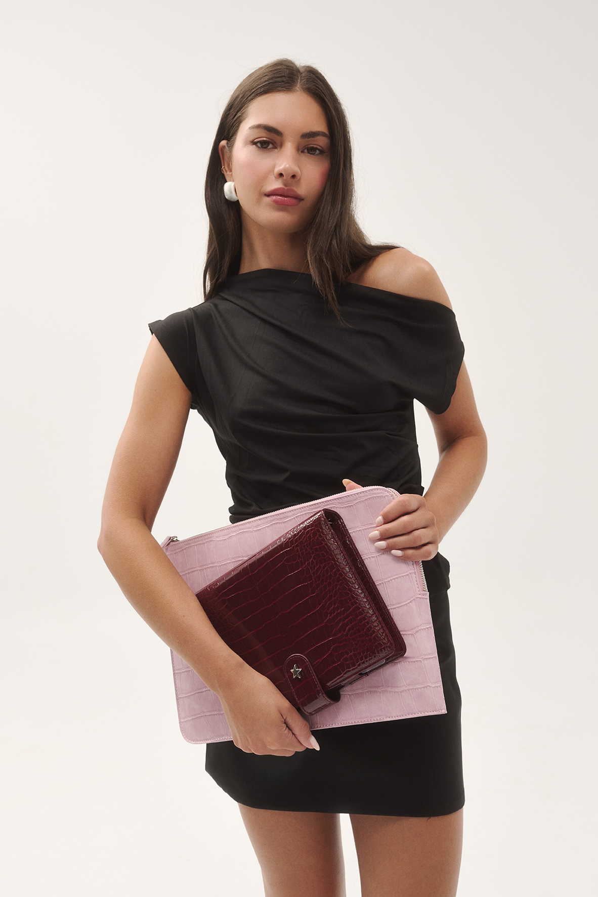 THE MARA PLANNER COVER - BURGUNDY CROC