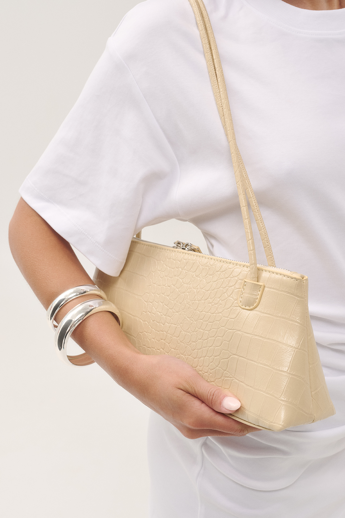 THE BENNI BAG - BUTTER YELLOW CROC