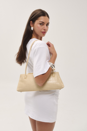 THE BENNI BAG - BUTTER YELLOW CROC