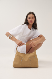THE BIJOU BAG - TAN SUEDE