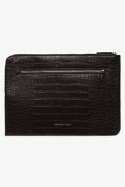 THE ZOE LAPTOP SLEEVE - CHOCOLATE CROC