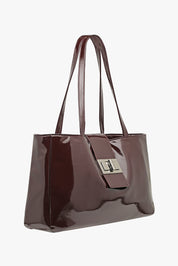 The Margot Bag - Patent Burgundy