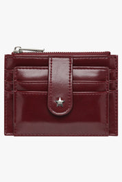 THE DAISY CARD WALLET - BURGUNDY