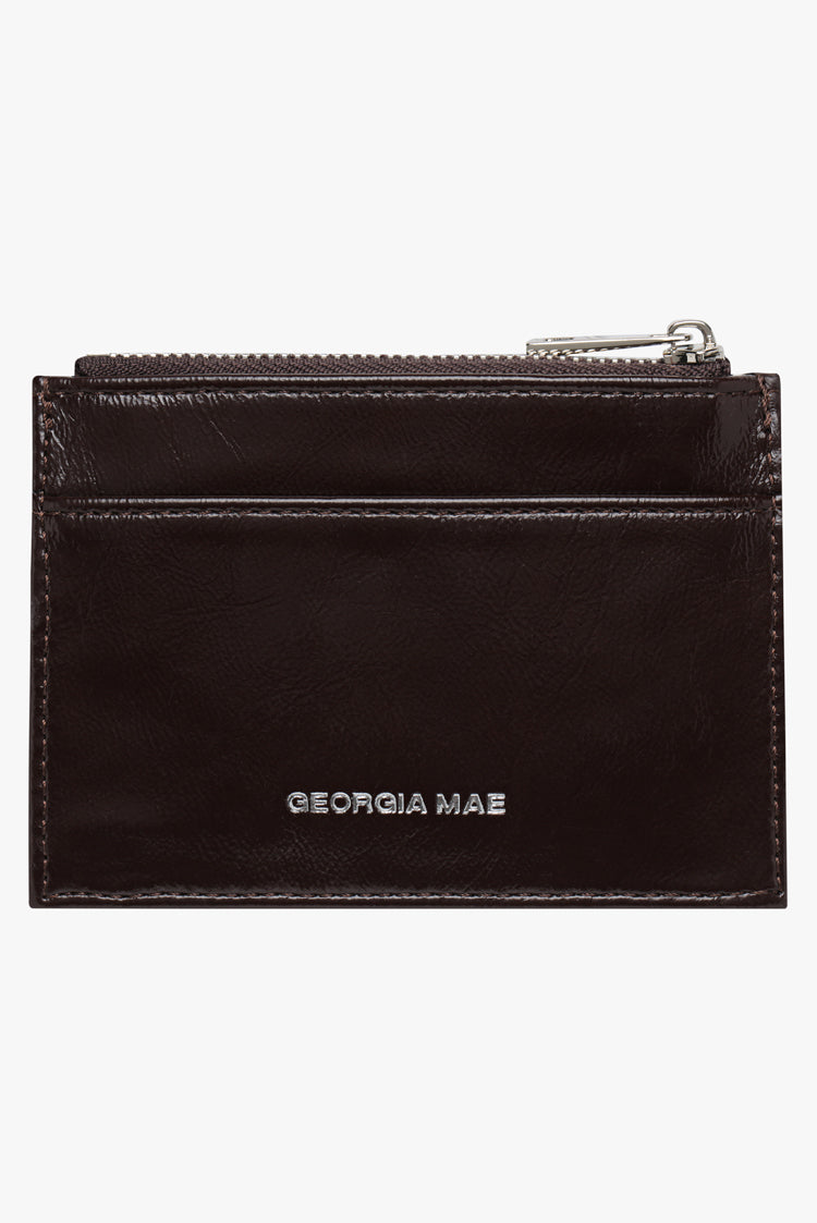 THE DAISY CARD WALLET - ESPRESSO