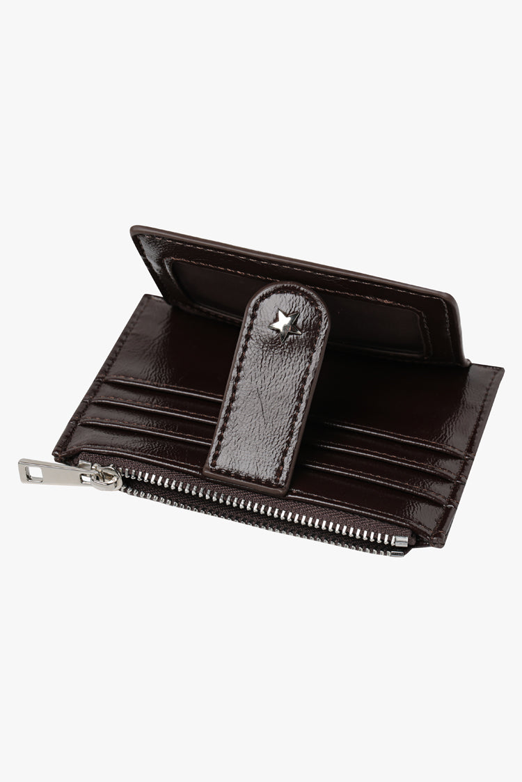 THE DAISY CARD WALLET - ESPRESSO