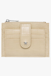 THE DAISY CARD WALLET - BUTTER YELLOW CROC