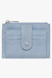 THE DAISY CARD WALLET - BLUE SUEDE