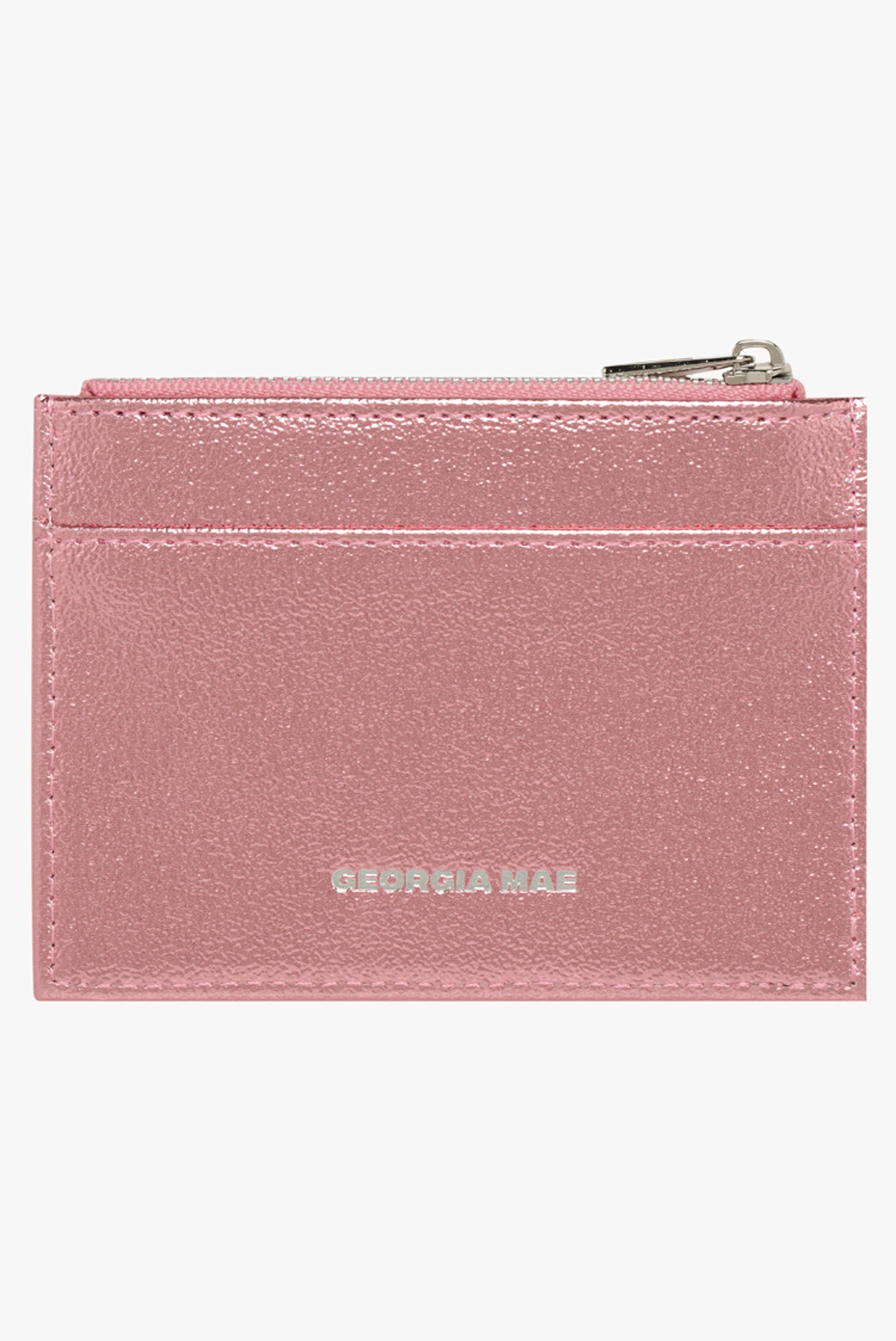 THE DAISY CARD WALLET - METALLIC PINK