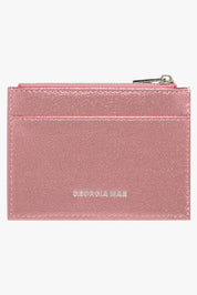 THE DAISY CARD WALLET - METALLIC PINK