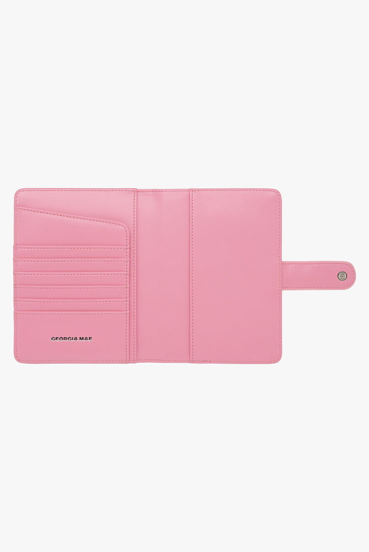 The Soho Passport Wallet - Pink Croc