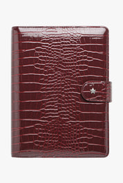 THE MARA PLANNER COVER - BURGUNDY CROC