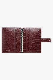 THE MARA PLANNER COVER - BURGUNDY CROC