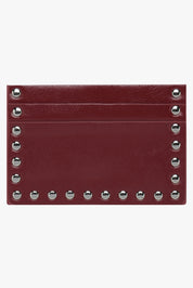 THE RAE STUD CARD WALLET - BURGUNDY