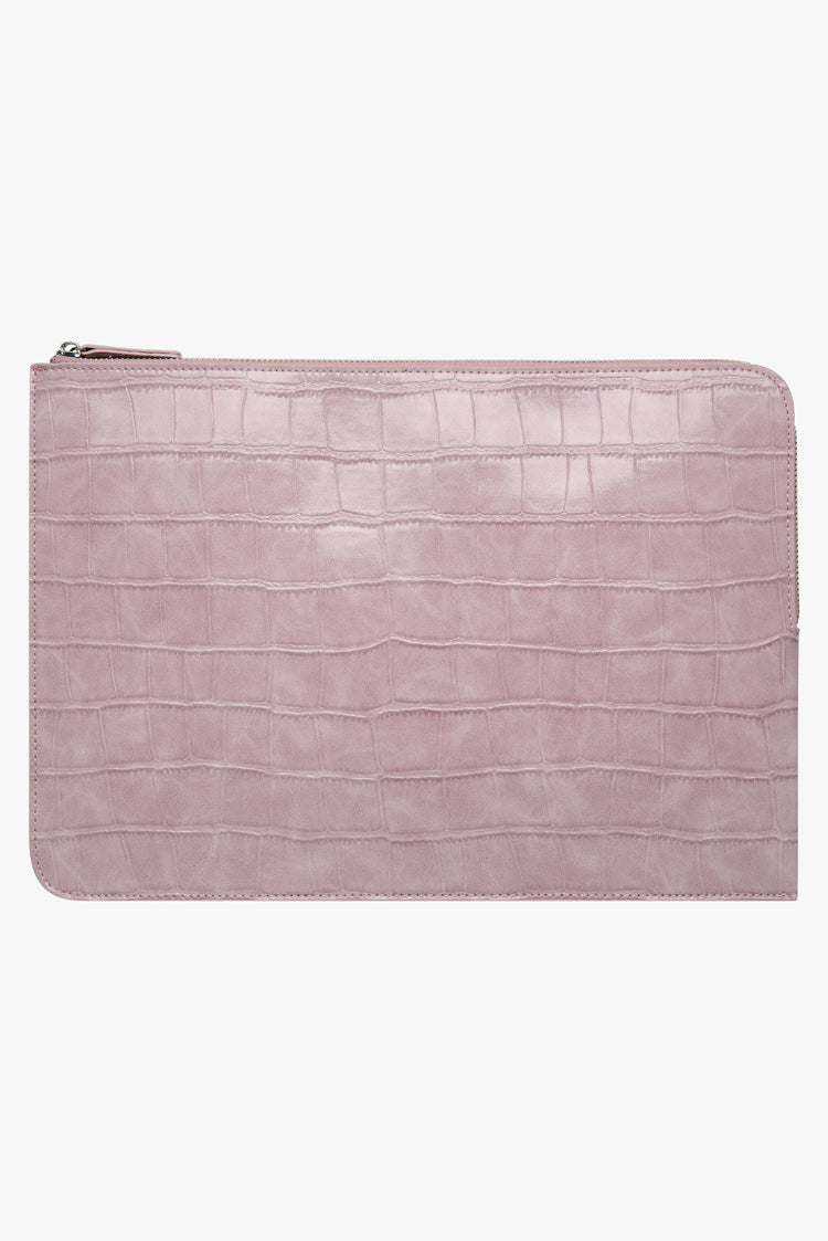 THE ZOE LAPTOP SLEEVE - PINK CROC