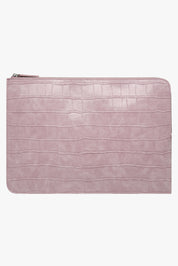 THE ZOE LAPTOP SLEEVE - PINK CROC