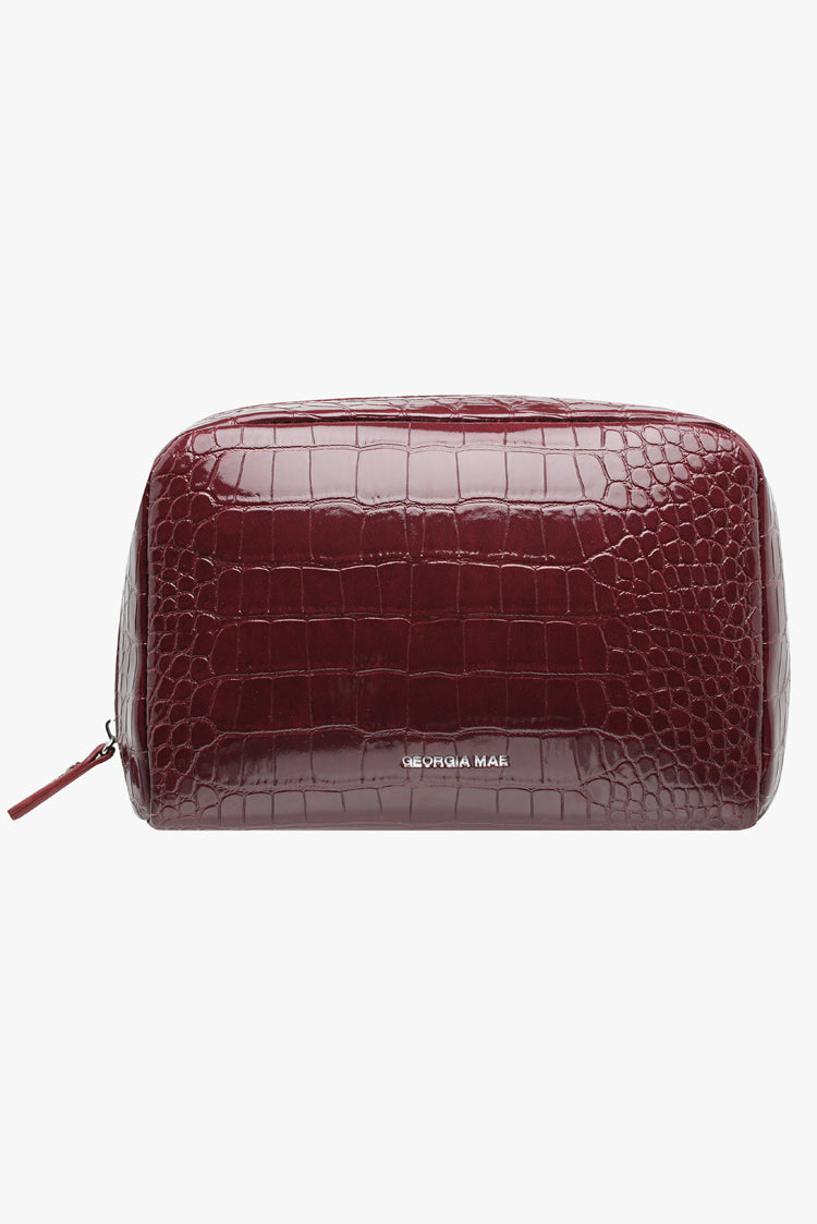 THE GIA MAKE UP BAG - BURGUNDY