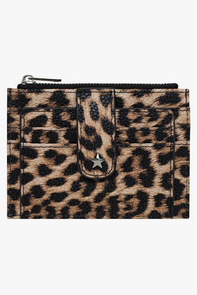 ◇Hieta◇ Bella Card Wallet / Leopard ELLIE Popper Card Holder Purse - Small Leopard Print – Bell