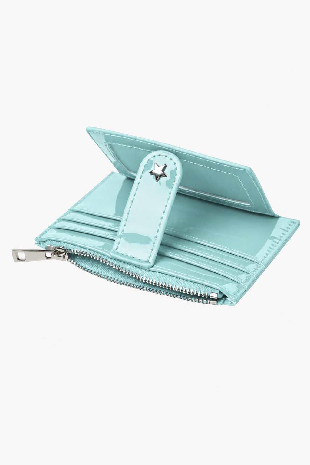 The Daisy Card Wallet - Patent Aqua