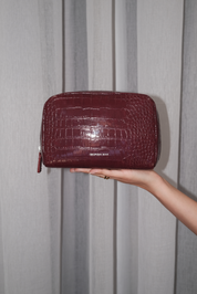 THE GIA MAKE UP BAG - BURGUNDY