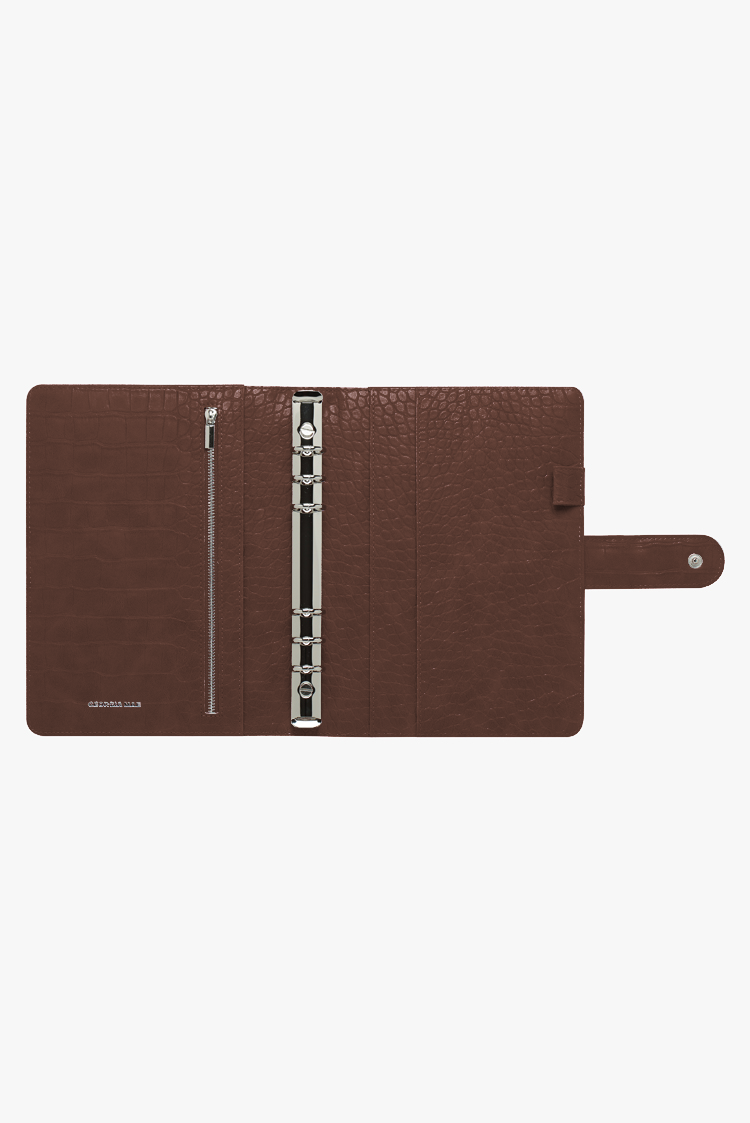 The Mara Planner Cover A5 - Chocolate Croc