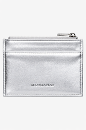 THE DAISY CARD WALLET - METALLIC SILVER